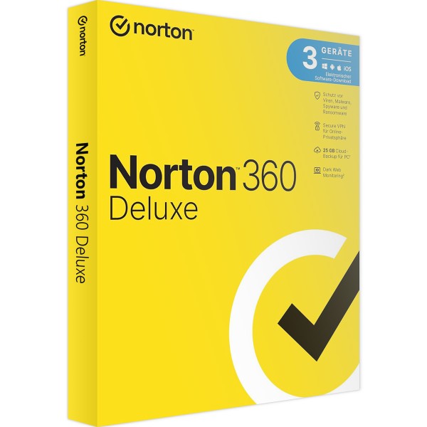 Norton Security 360 Deluxe 2024 | kein Abo | 3 Geräte