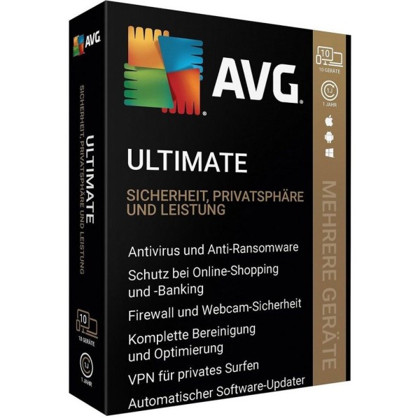 AVG Ultimate 2024 | für Windows/Mac/Mobilgeräte | 10 Geräte